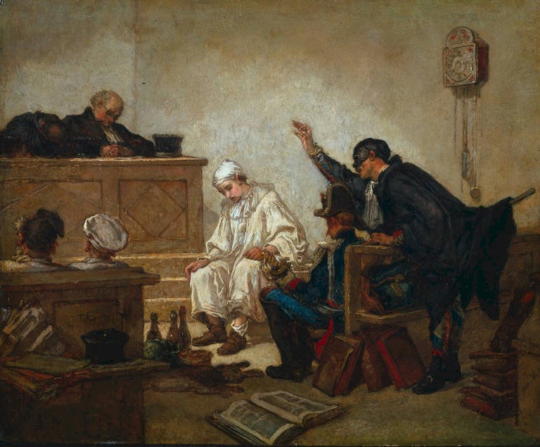 Pierrot On Trial by Thomas Couture