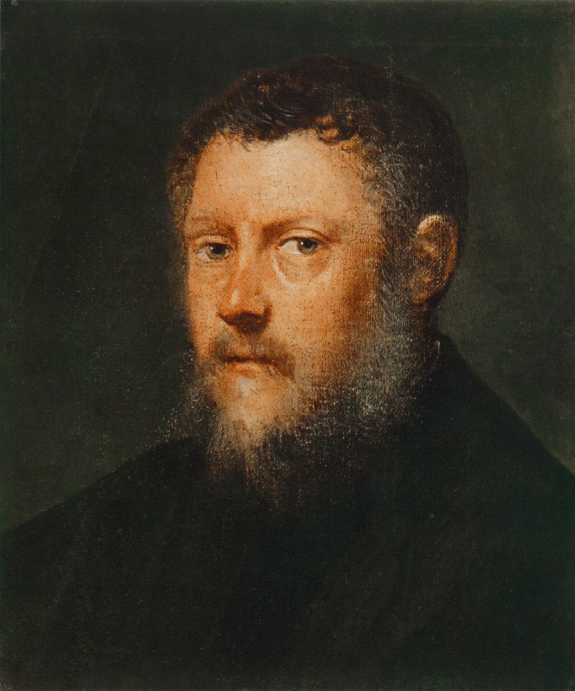 Portrait of a Man fragment by Jacopo Comin (Tintoretto)