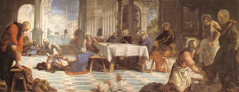 Christ Washing the Feet of His Disciples by Jacopo Comin (Tintoretto)