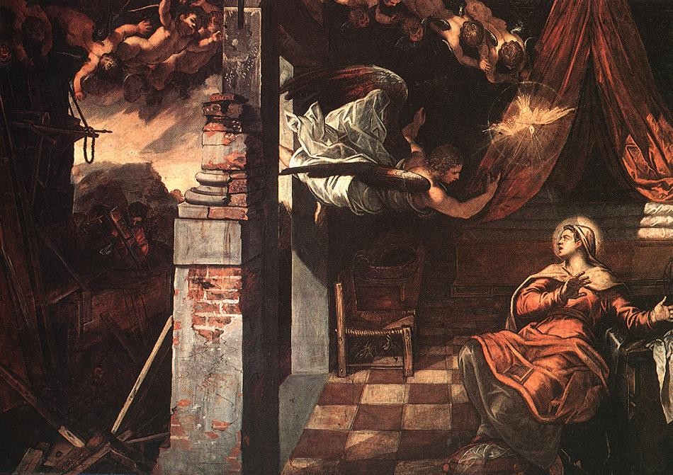 Annunciation by Jacopo Comin (Tintoretto)