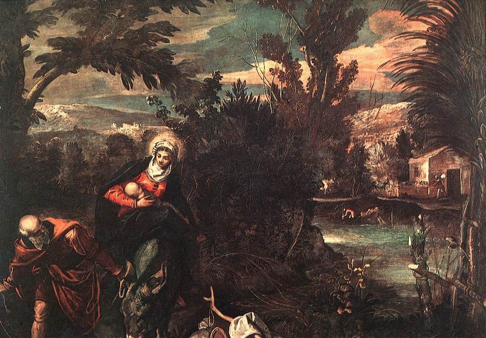 Flight into Egypt by Jacopo Comin (Tintoretto)