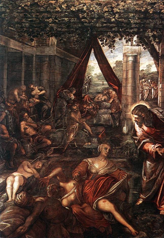 La Probatica Piscina by Jacopo Comin (Tintoretto)