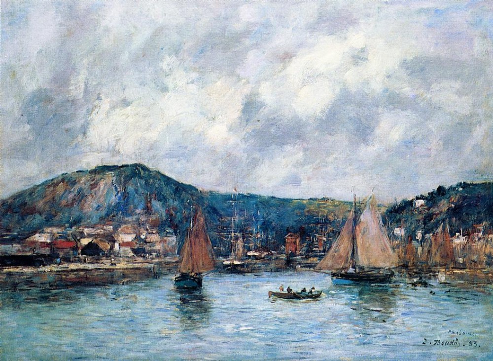 Cherbourg, the Port by Eugène Boudin