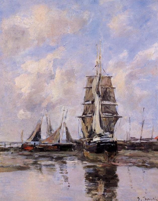 Beached Boats by Eugène Boudin