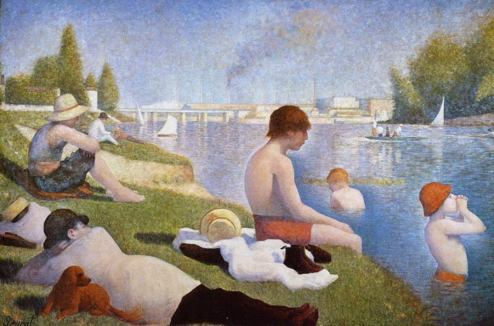 Bathing At Asnieres by Georges-Pierre Seurat