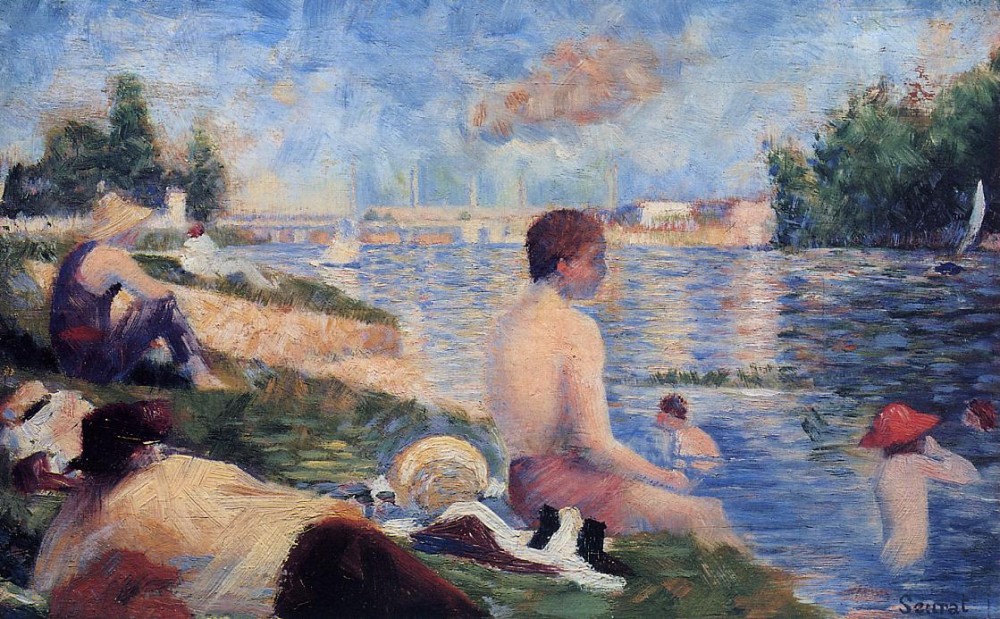 Final Study For Bathing At Asnieres by Georges-Pierre Seurat