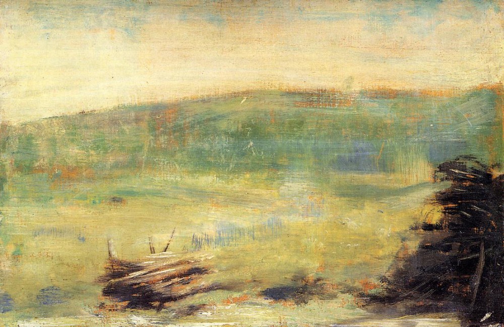 Landscape At Saint Ouen by Georges-Pierre Seurat