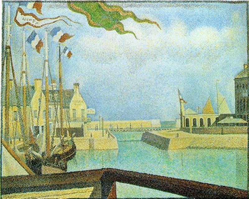 Port En Bassin Sunday by Georges-Pierre Seurat