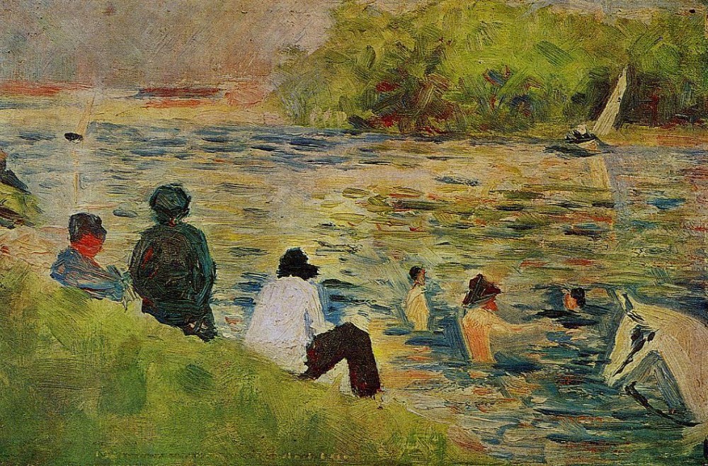 The Bank Of The Seine by Georges-Pierre Seurat
