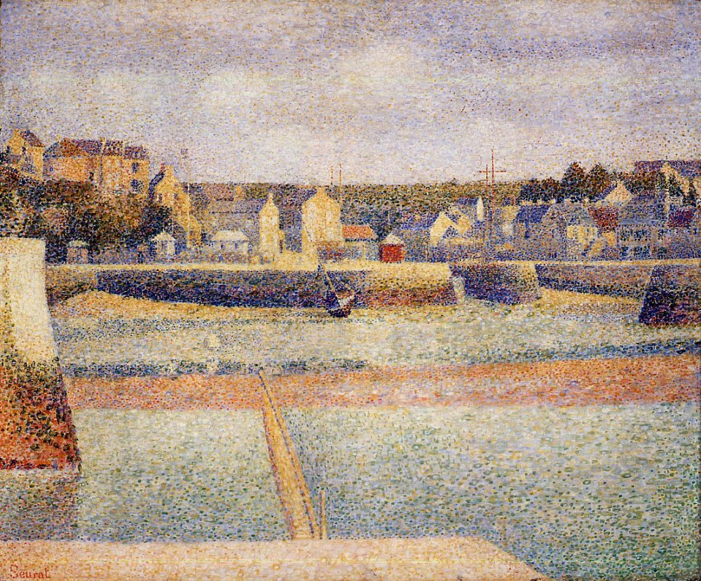 Port En Bessin The Outer Harbor Low Tide by Georges-Pierre Seurat