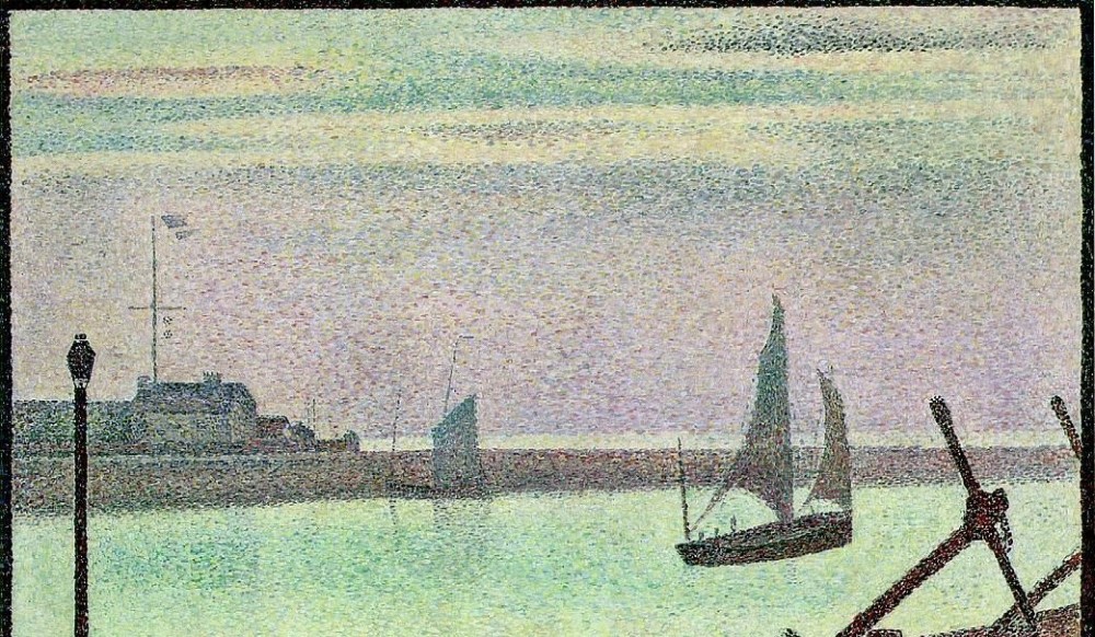 The Channel At Gravelines Evening by Georges-Pierre Seurat