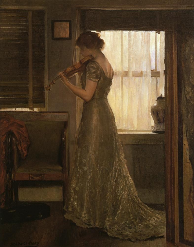 The Violinist aka The Violin Girl with a Violin III by Joseph Rodefer DeCamp