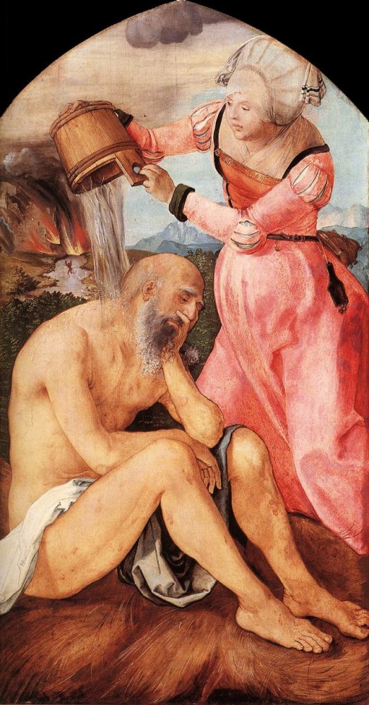 Job and His Wife by Albrecht Dürer