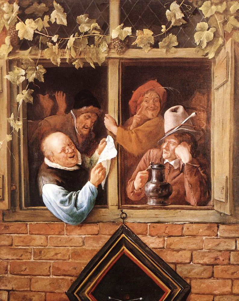 Rhetoricians At A Window by Jan Havickszoon Steen