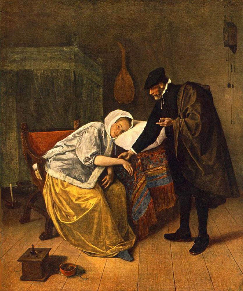 The Doctor And His Patient by Jan Havickszoon Steen