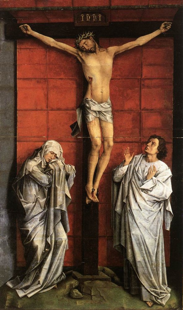 Christus on the Cross with Mary and St John by Rogier van der Weyden