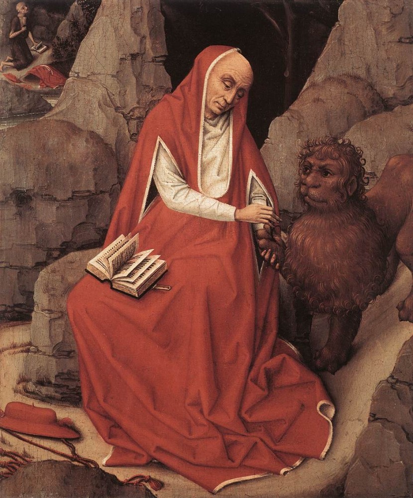 St Jerome and the Lion by Rogier van der Weyden