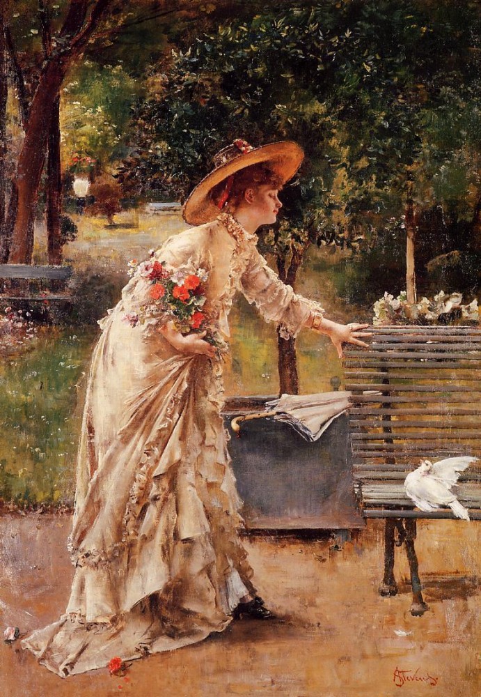 Afternoon In The Park by Alfred Émile Stevens