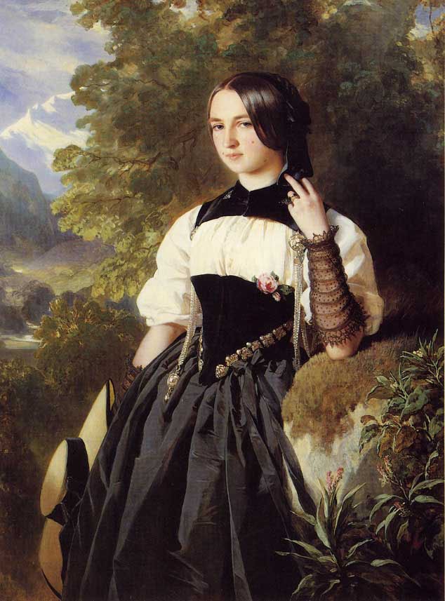 Franz Xavier A Swiss Girl from Interlaken by Franz Xaver Winterhalter
