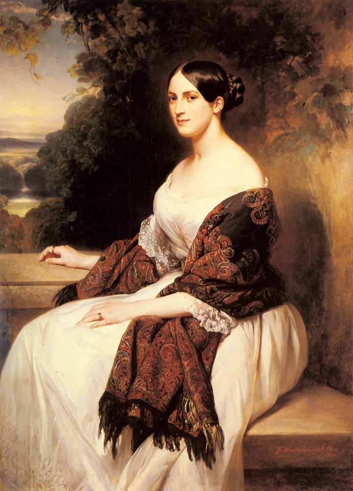 Portrait Of Madame Ackerman by Franz Xaver Winterhalter