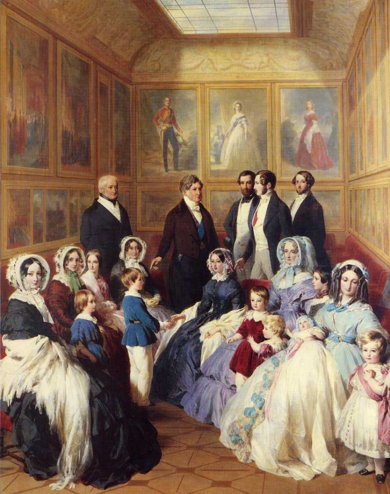 Queen Victoria and Prince Albert with the Family of King Louis Philippe by Franz Xaver Winterhalter