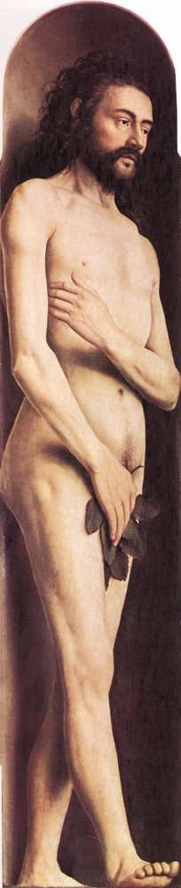 The Ghent Altarpiece Adam by Jan van Eyck