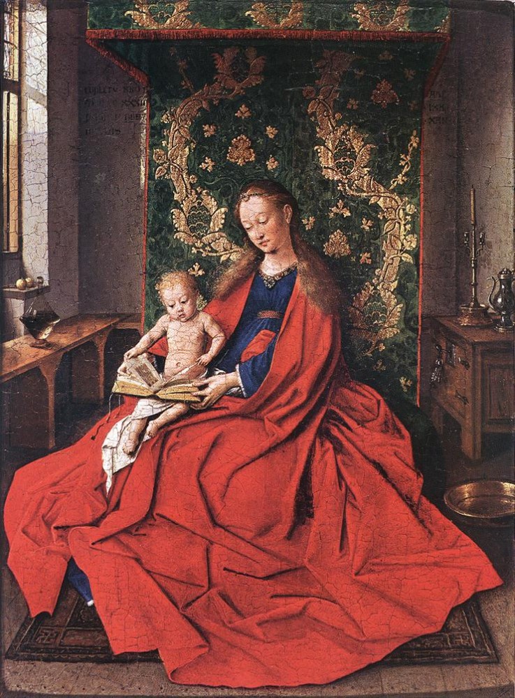 Madonna with the Child Reading by Jan van Eyck