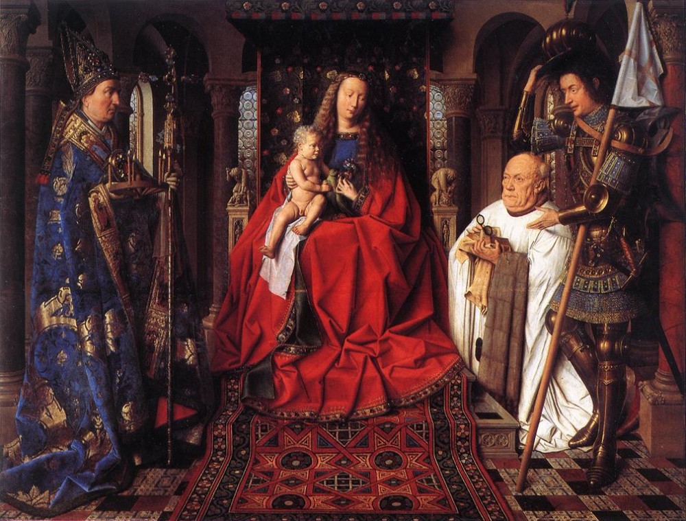 The Madonna with Canon Van Der Paele by Jan van Eyck