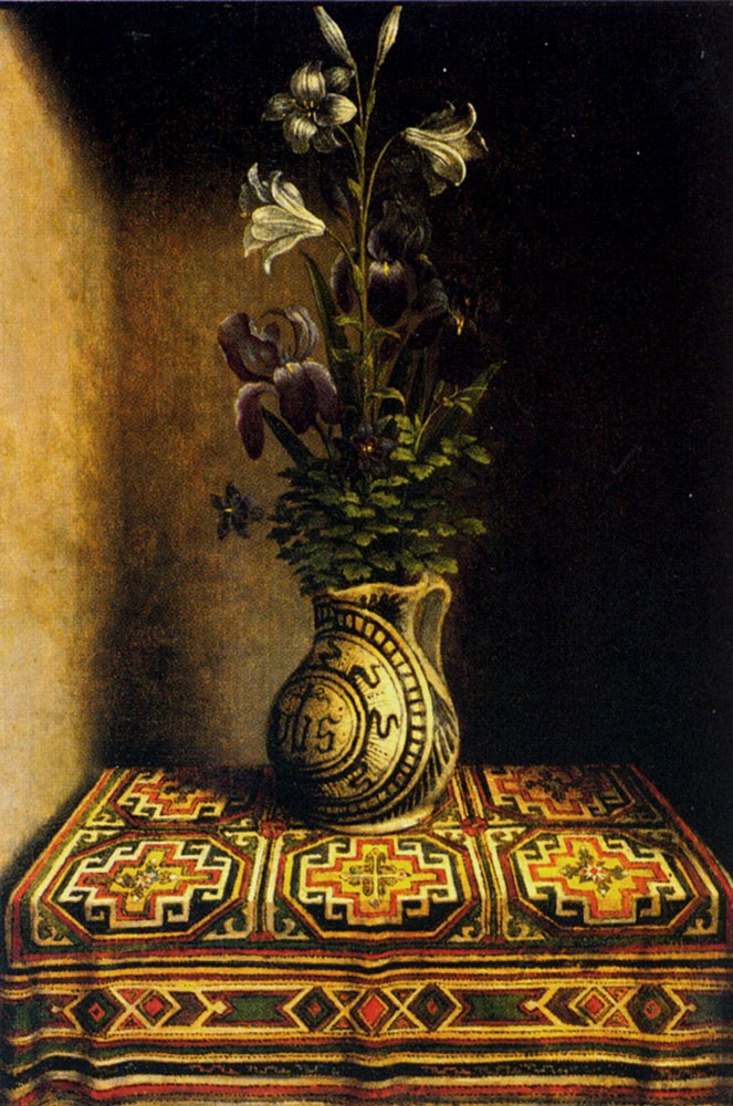 Marian Flowerpiece by Hans Memling