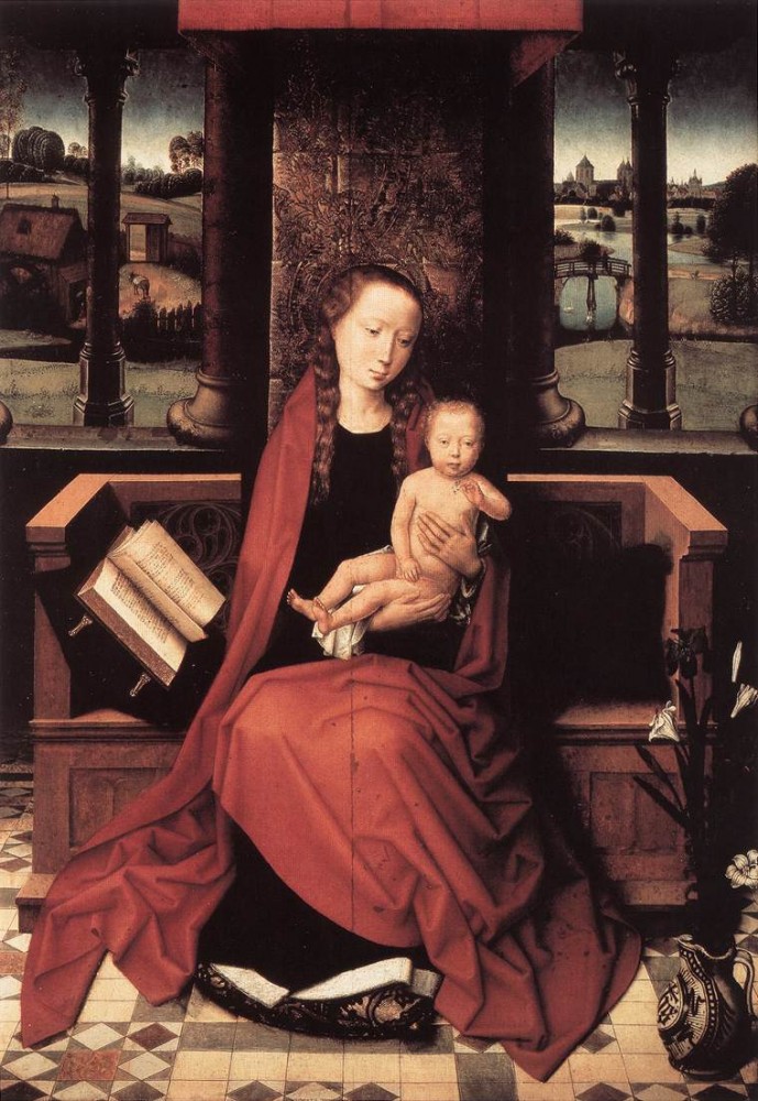 Virgin And Child Enthroned by Hans Memling