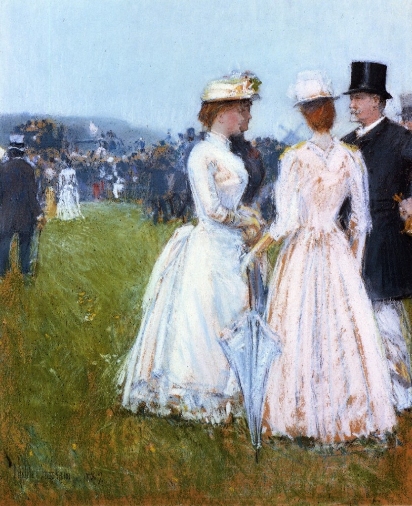 At the Grand Prix in Paris by Frederick Childe Hassam