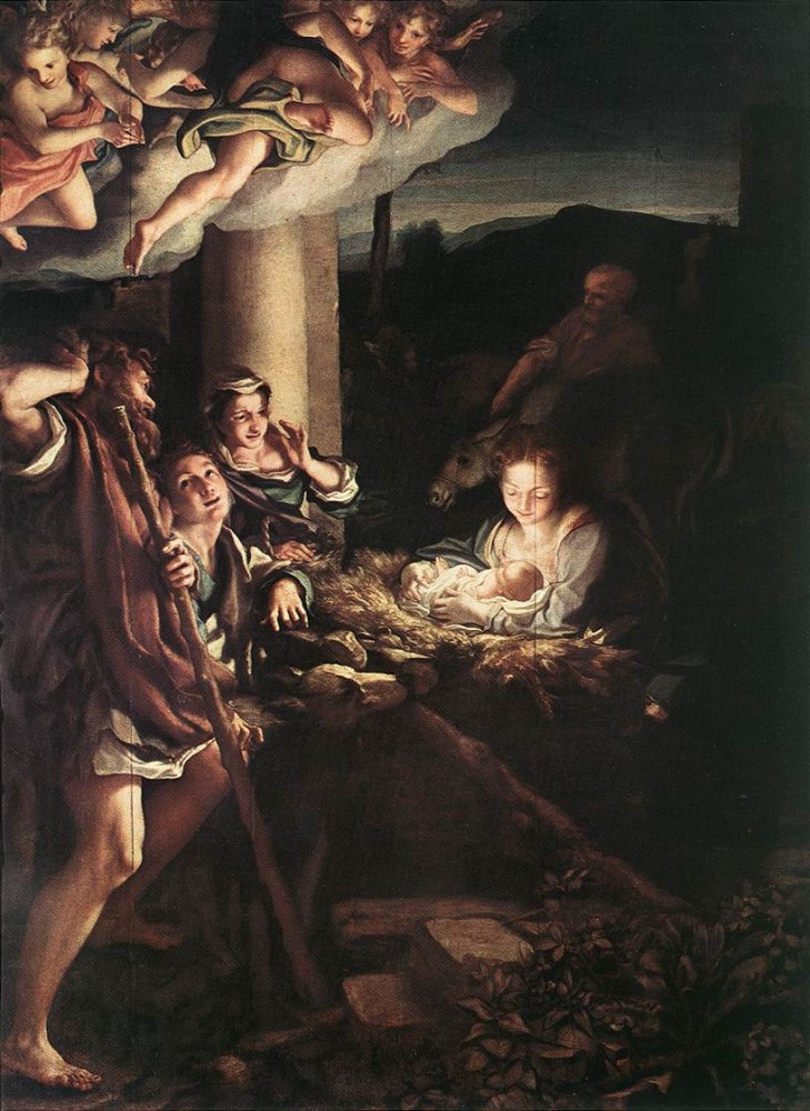 Nativity Holy Night by Antonio Allegri da Correggio