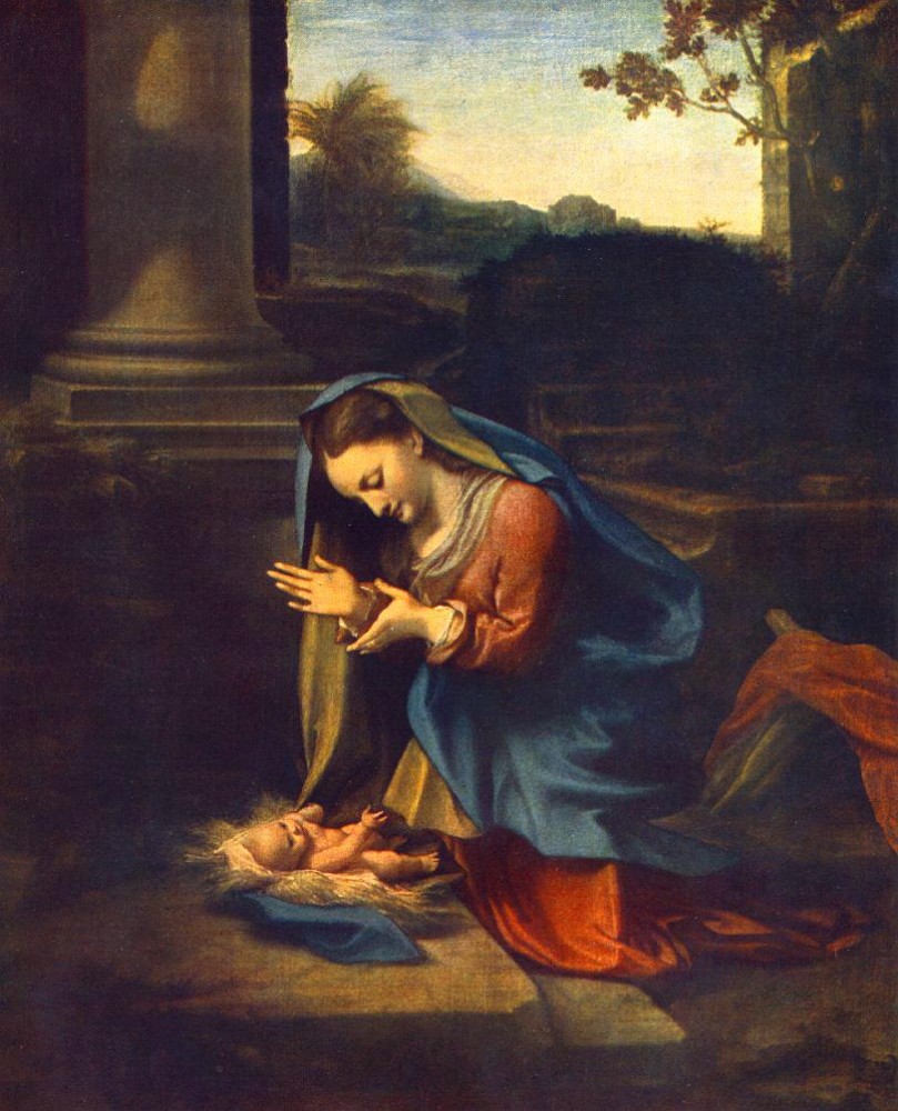 The Adoration Of The Child by Antonio Allegri da Correggio