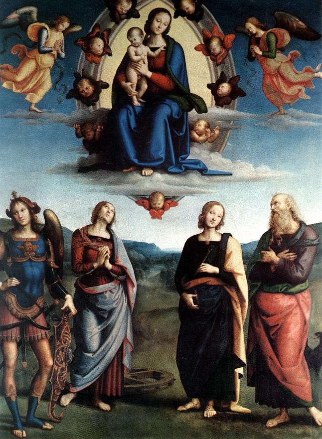 Madonna In Glory With The Child And Saints by Pietro Perugino (Pietro Vannucci)