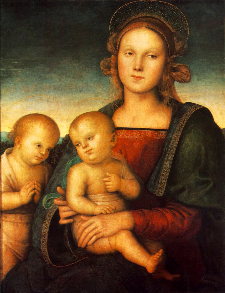 Madonna With Child And Little St John by Pietro Perugino (Pietro Vannucci)