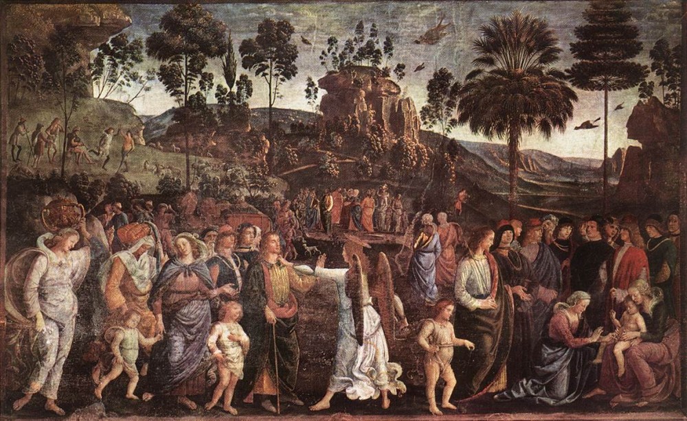 Moses Journey Into Egypt by Pietro Perugino (Pietro Vannucci)