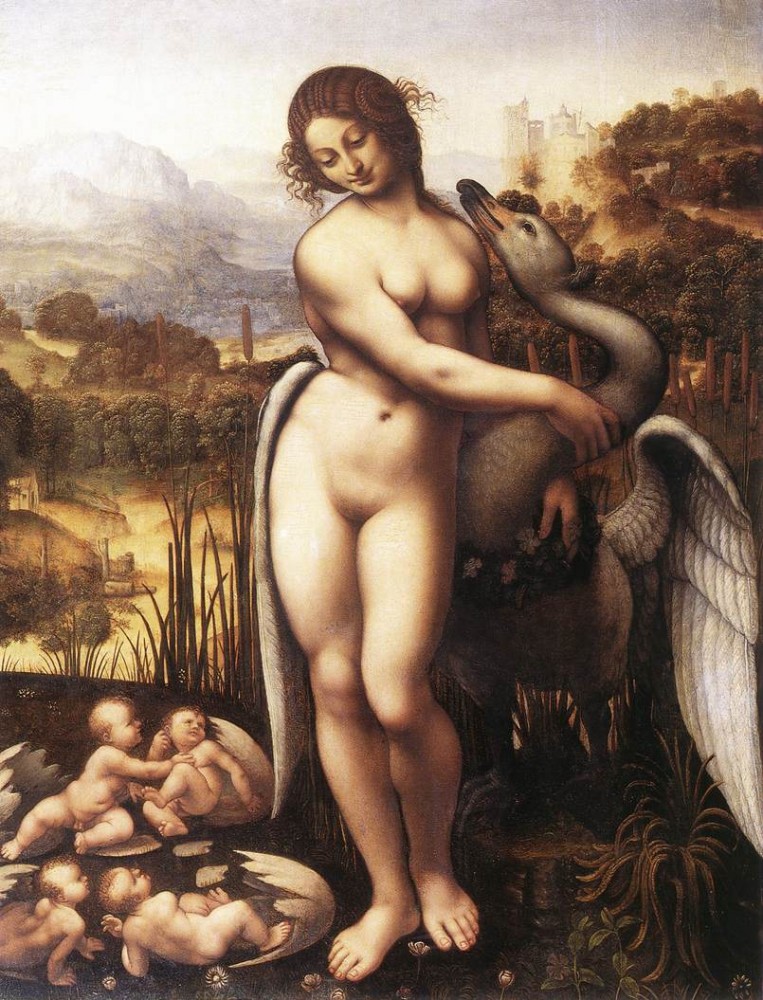 Leda and the Swan by Leonardo di ser Piero da Vinci