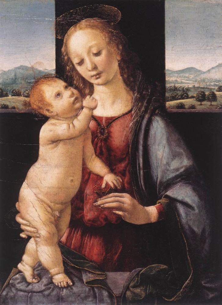 Madonna and Child with a Pomegranate by Leonardo di ser Piero da Vinci