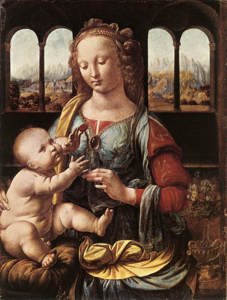 The Madonna of the Carnation by Leonardo di ser Piero da Vinci