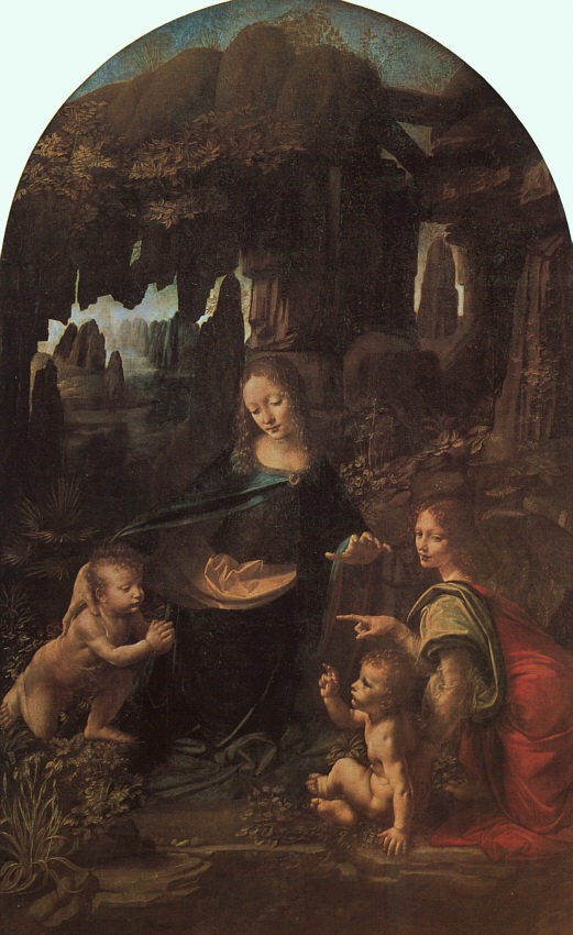 Virgin of the Rocks Paris by Leonardo di ser Piero da Vinci