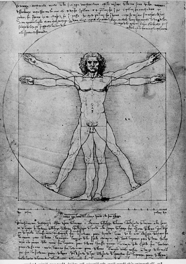 Vitruvian Man by Leonardo di ser Piero da Vinci