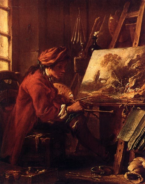 The Painter In His Studio by François Boucher