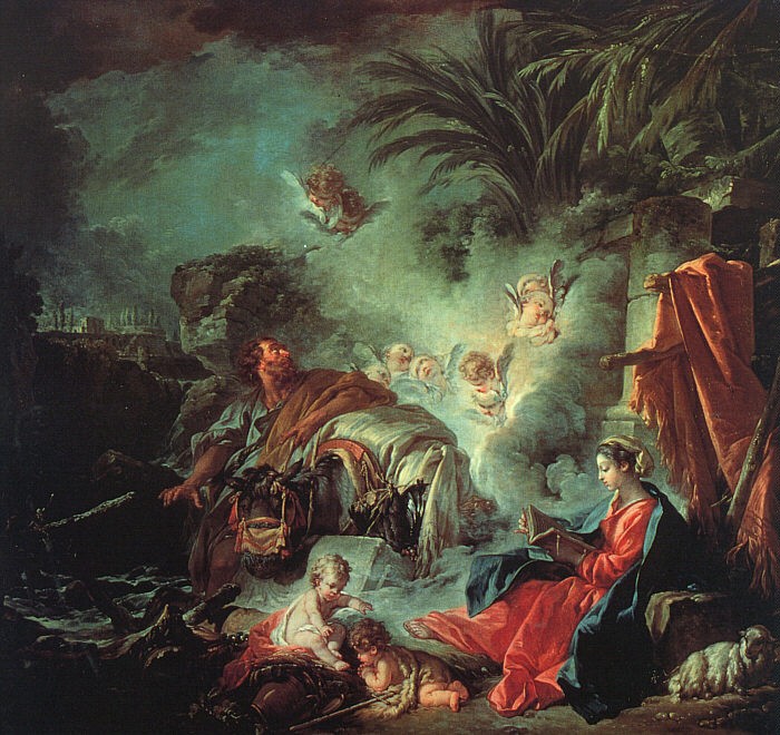 The Rest On The Flight Into Egypt by François Boucher