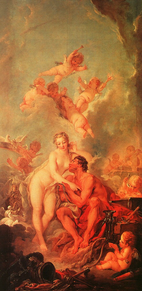 The Visit Of Venus To Vulcan by François Boucher