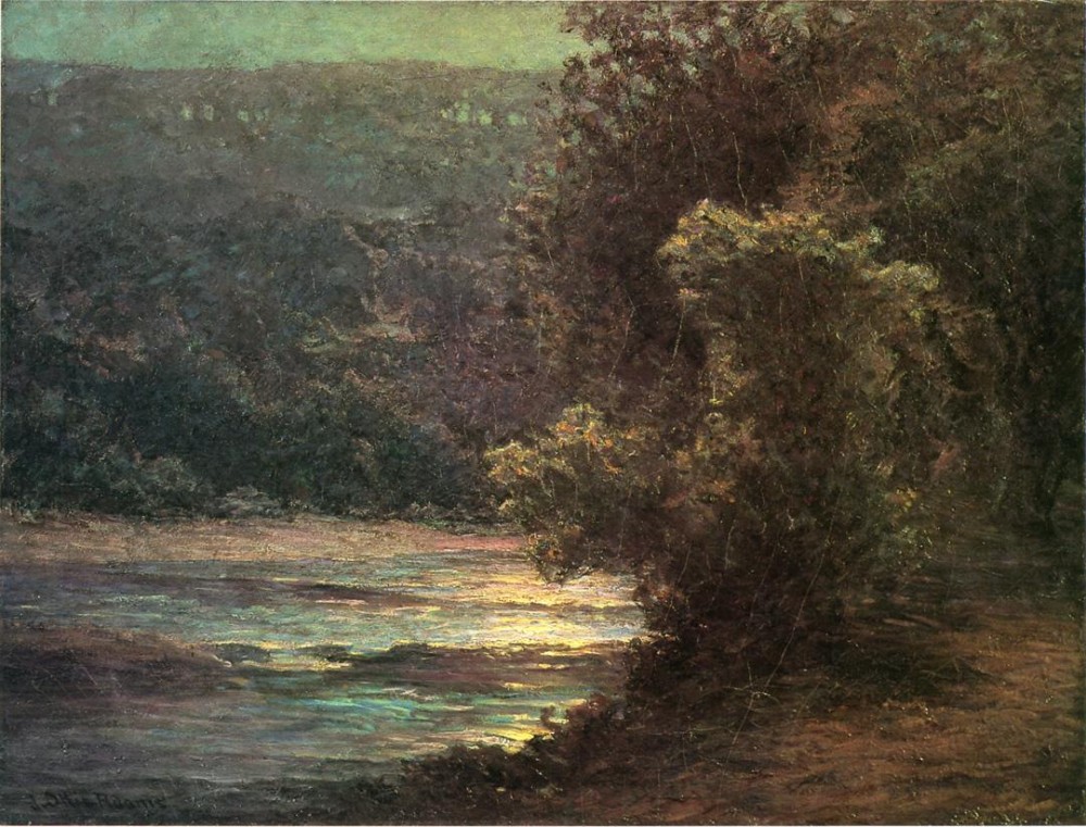 Moonlight on the Whitewater by J. Ottis Adams