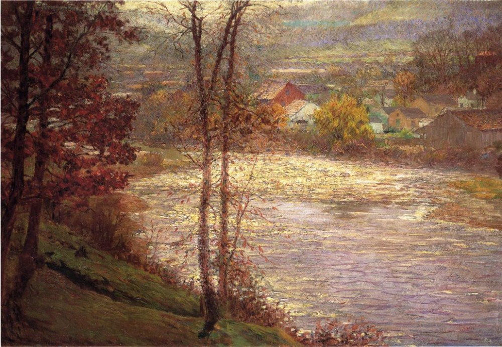 Morning on the Whitewater Brookille Indiana by J. Ottis Adams