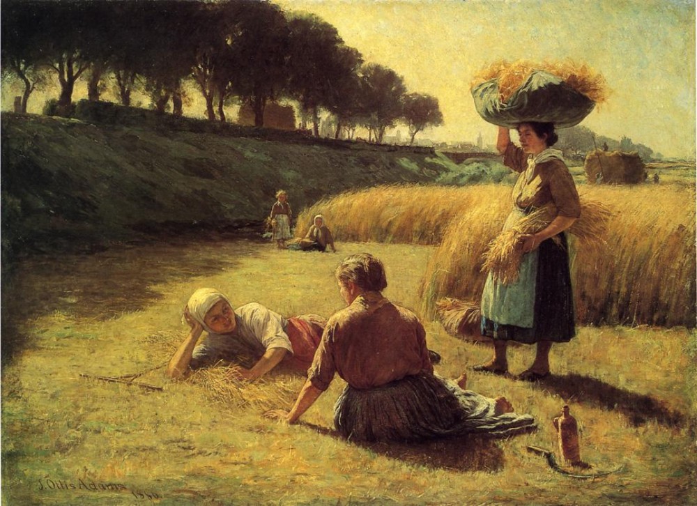 Gleaners at Rest aka Nooning by J. Ottis Adams