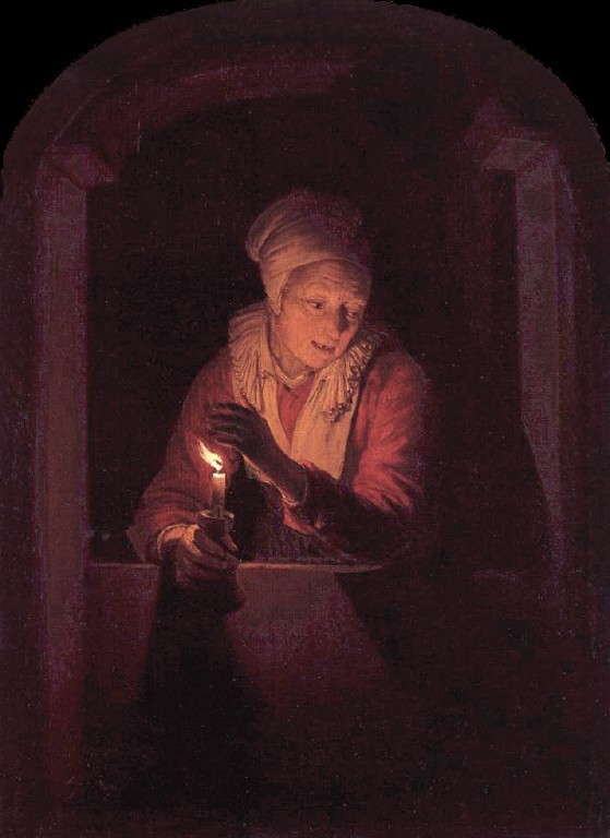 Candle by Gerrit (Gerard) Dou