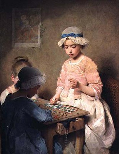 the game of lotto by Charles Joshua Chaplin