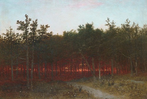 Twilight In The Cedars AtDarien Connecticut by John Frederick Kensett